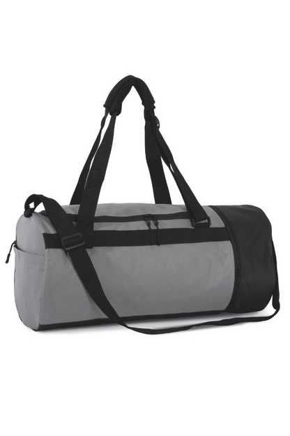 TUBULAR SPORTS BAG WITH SEPARATE SHOE COMPARTMENT - Black/Black - Model