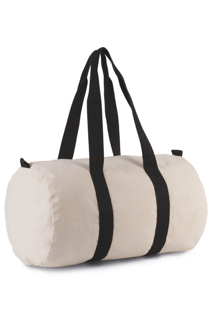 COTTON CANVAS HOLD-ALL BAG - Grey/Black - Model