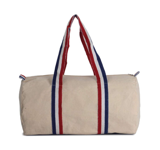 COTTON CANVAS HOLD-ALL BAG - Natural/Reflex Blue/White/French Red - Main
