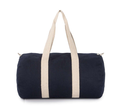 COTTON CANVAS HOLD-ALL BAG - Navy/Off White - Main