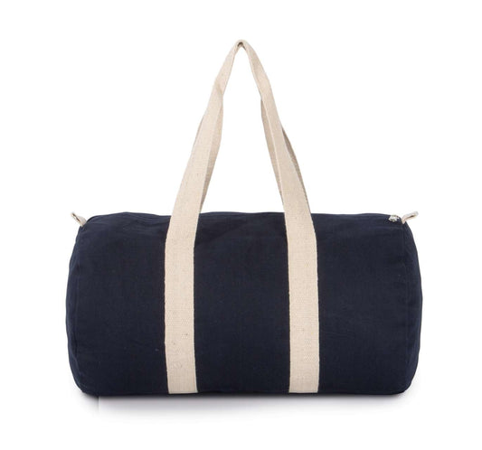 COTTON CANVAS HOLD-ALL BAG - Navy/Off White - Main