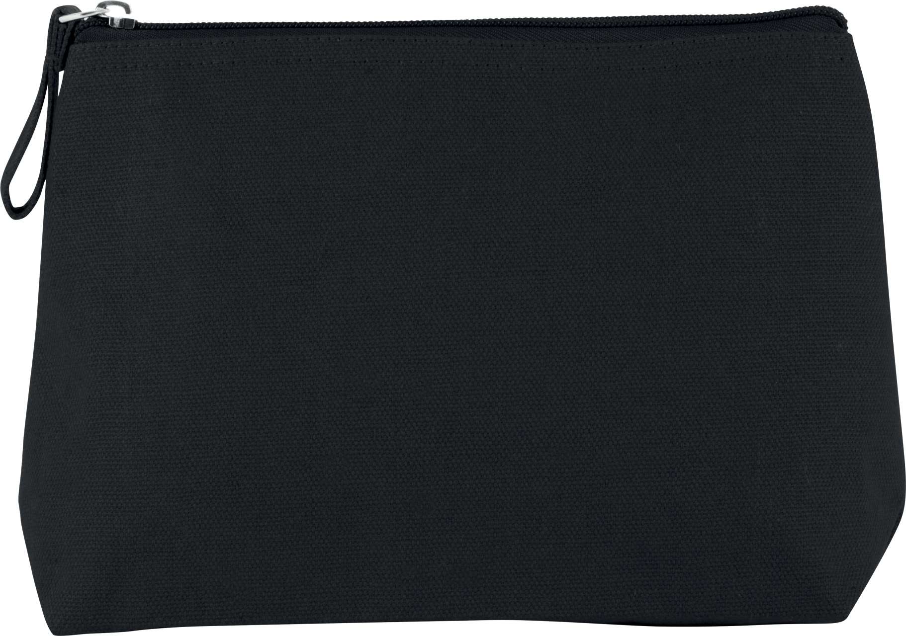 TOILETRY BAG IN COTTON CANVAS - Black - Main