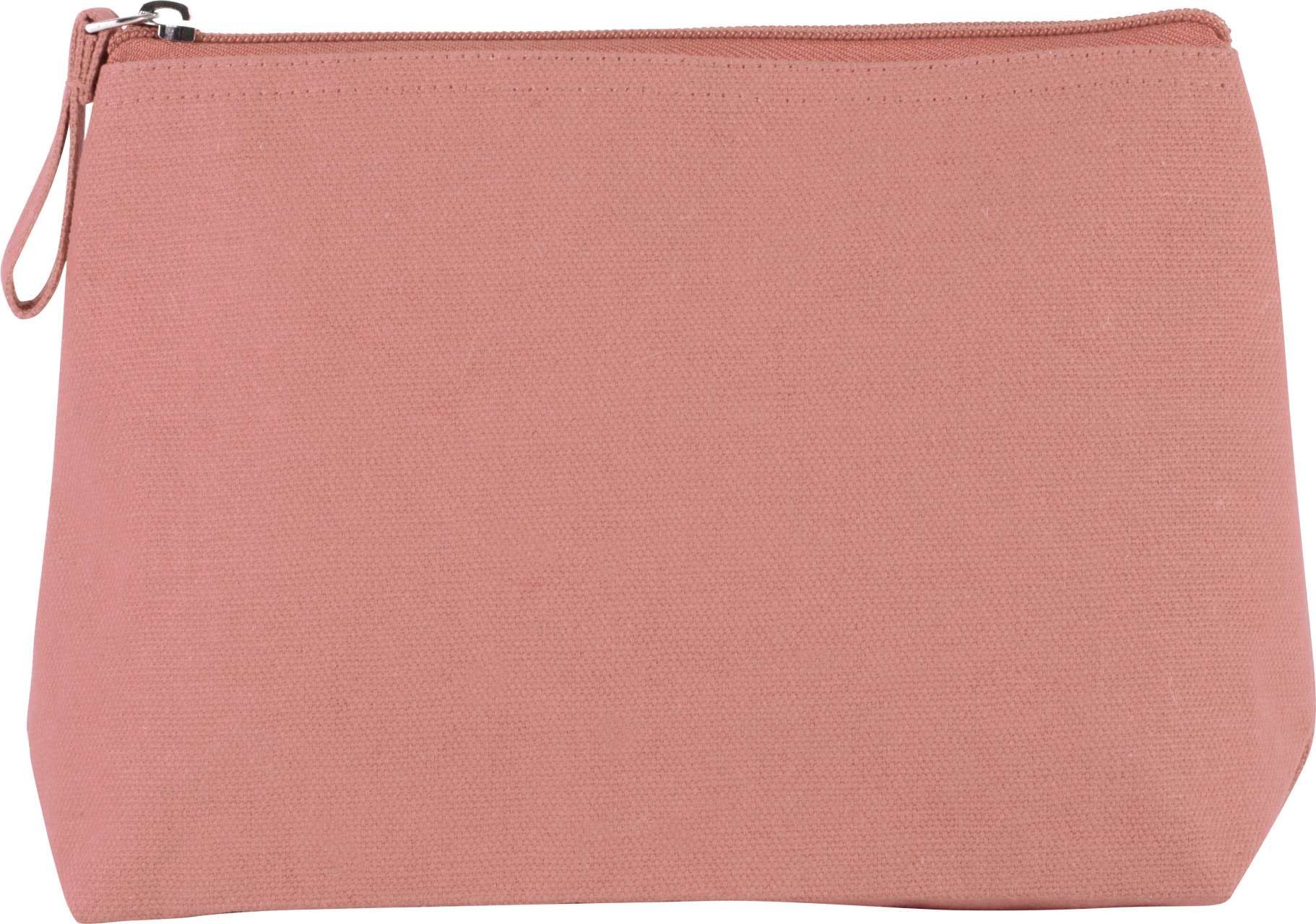 TOILETRY BAG IN COTTON CANVAS - Dusty Pink - Main