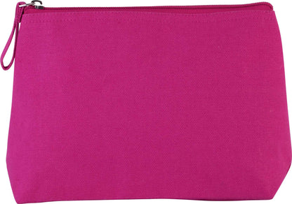 TOILETRY BAG IN COTTON CANVAS - Fuchsia - Main