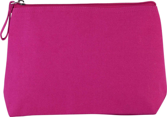TOILETRY BAG IN COTTON CANVAS - Fuchsia - Main