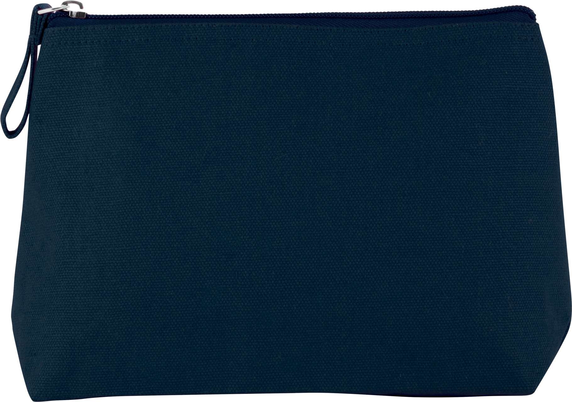 TOILETRY BAG IN COTTON CANVAS - Midnight Blue - Main