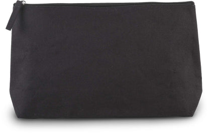 COTTON CANVAS TOILETRY BAG - Black - Main