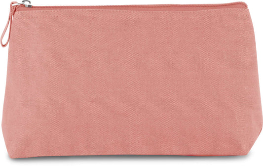COTTON CANVAS TOILETRY BAG - Dusty Pink - Main