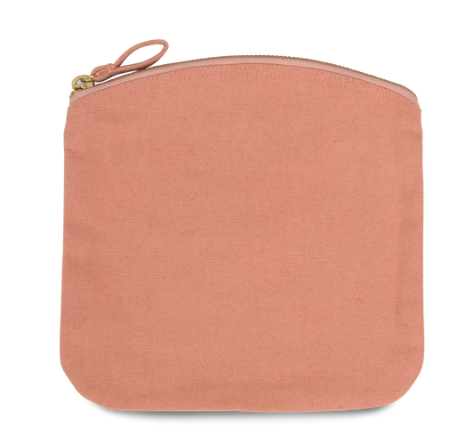 POUCH WITH ZIP FASTENING - Dusty Pink - colorimageurl
