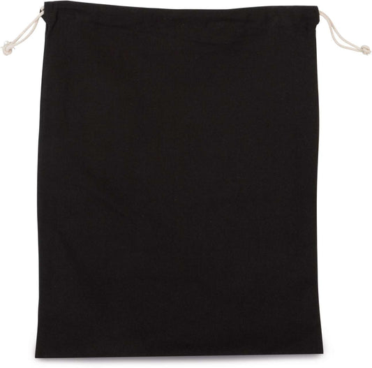 COTTON BAG WITH DRAWCORD CLOSURE - LARGE SIZE - Black - Main