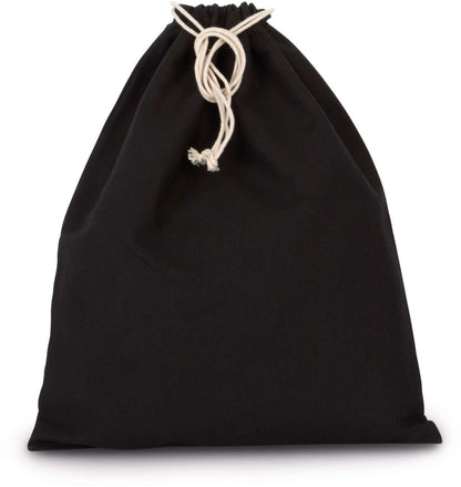 COTTON BAG WITH DRAWCORD CLOSURE - LARGE SIZE - Black - Additional