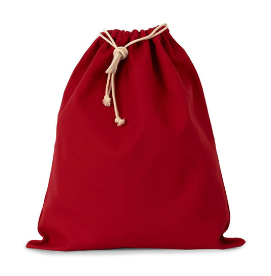 COTTON BAG WITH DRAWCORD CLOSURE - LARGE SIZE - Cherry Red - Main