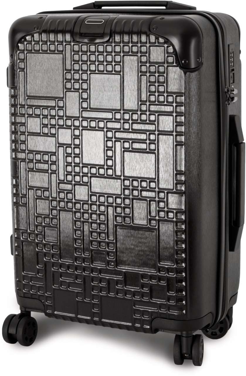 “GEOLINE” CABIN TROLLEY WITH 4 MULTIDIRECTIONAL WHEELS - Black - colorimageurl