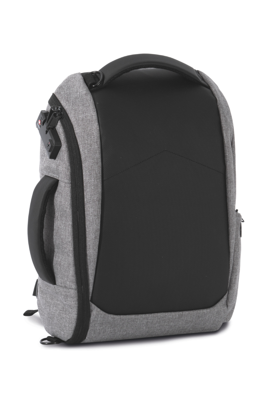 ANTI-THEFT BACKPACK FOR 13” TABLET - Graphite Grey Heather/Black - modelimageurl