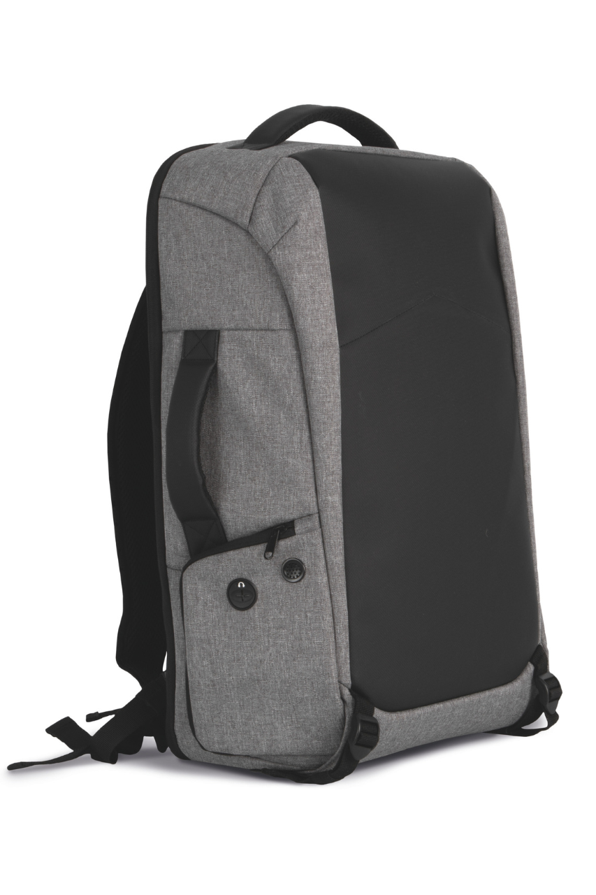 ANTI-THEFT TRAVEL BAG - Graphite Grey Heather/Black - modelimageurl