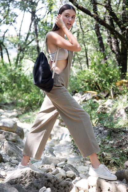 SMALL RECYCLED BACKPACK WITH DRAWSTRING - Flint Grey - Additional