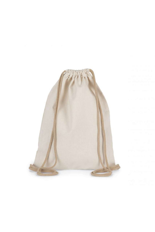 SMALL RECYCLED BACKPACK WITH DRAWSTRING - Ecume - Main