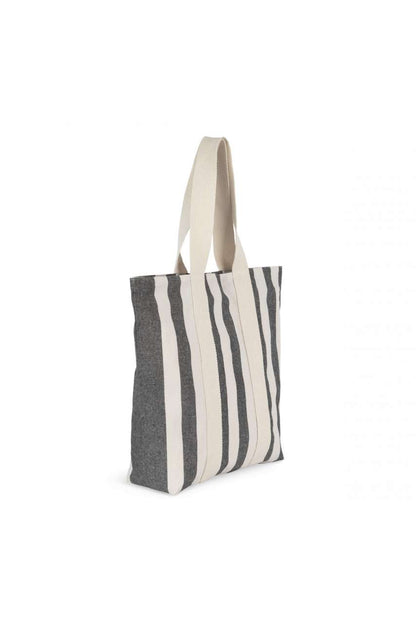 RECYCLED SHOPPING BAG - STRIPED PATTERN - Striped Ecume/Ecume - colorimageurl