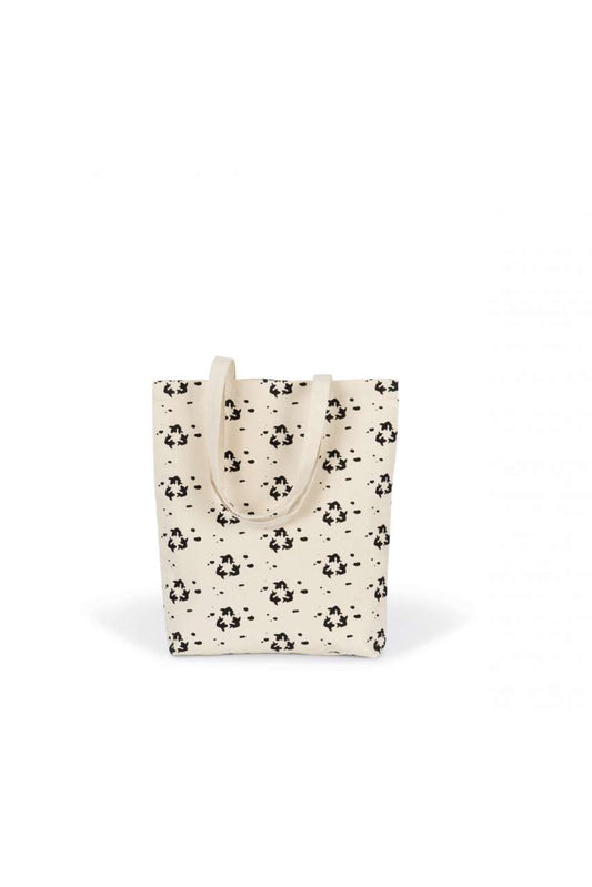 PATTERNED SHOPPING BAG - Natural/Black - Main