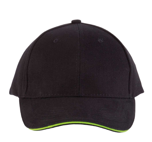 ORLANDO - 6 PANELS CAP - Black/Lime - Main