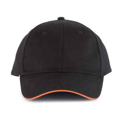 ORLANDO - 6 PANELS CAP - Black/Orange - Main