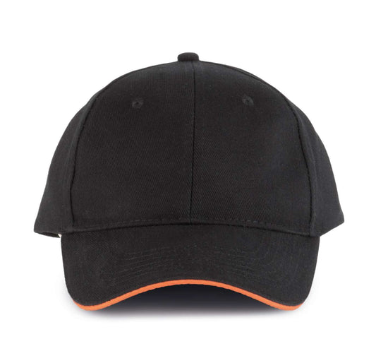 ORLANDO - 6 PANELS CAP - Black/Orange - Main