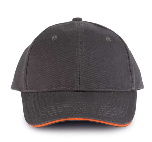 ORLANDO - 6 PANELS CAP - Dark Grey/Orange - Main