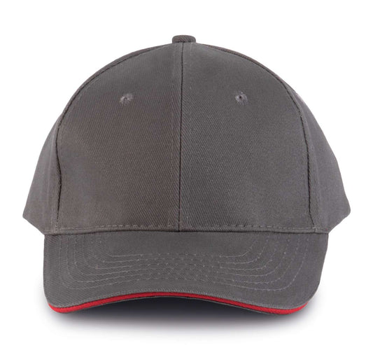ORLANDO - 6 PANELS CAP - Slate Grey/Red - Main