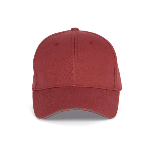 ORLANDO - 6 PANELS CAP - Terracotta Red/Slate Grey - Main
