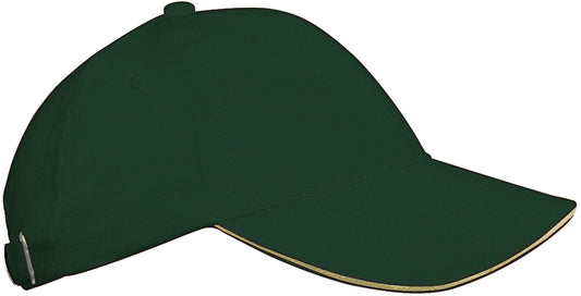 ORLANDO KIDS - KIDS' 6 PANELS CAP - Forest Green/Beige - Main