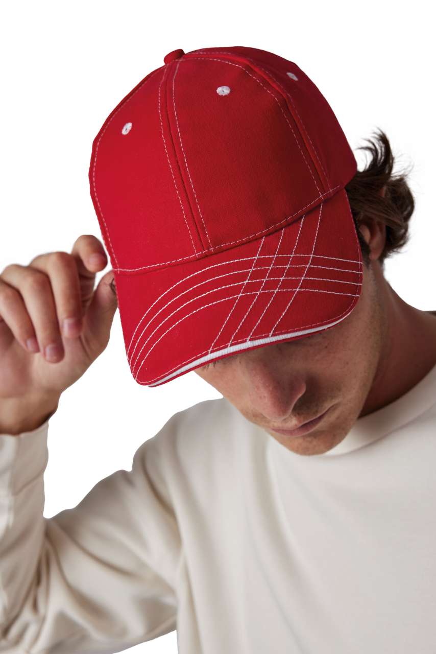 6 PANELS FASHION CAP - Black/White - Model
