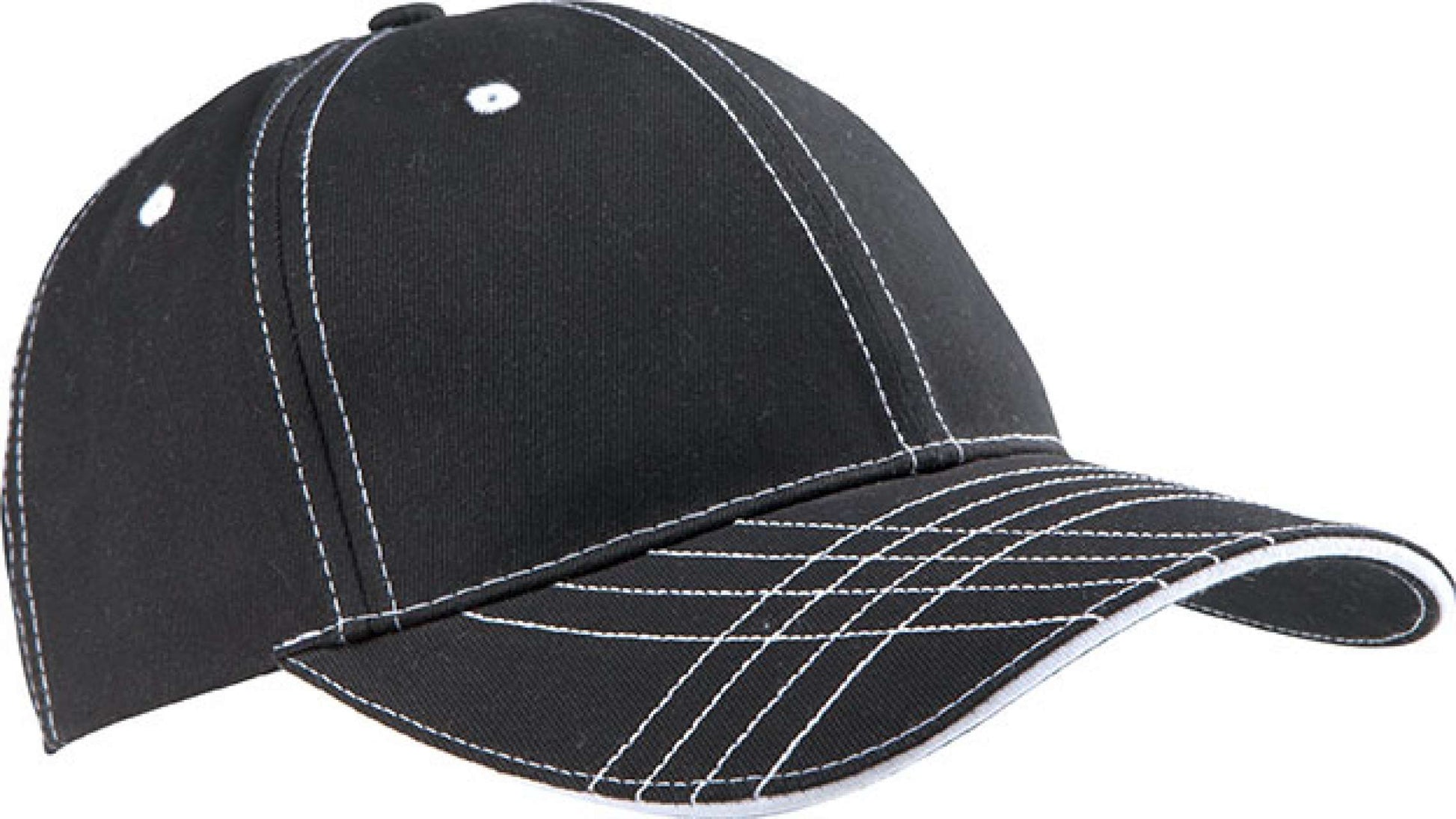 6 PANELS FASHION CAP - Black/White - Main