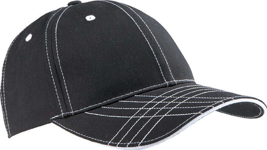 6 PANELS FASHION CAP - Black/White - Main