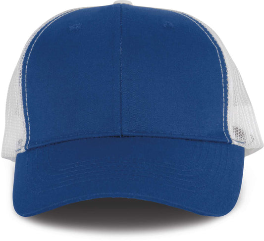 OEKOTEX CERTIFIED TRUCKER CAP - Royal Blue/White - colorimageurl
