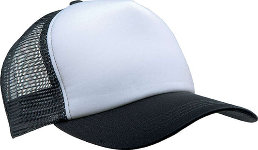 TRUCKER MESH CAP - 5 PANELS - White/Black - Main