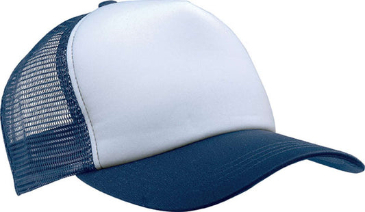 TRUCKER MESH CAP - 5 PANELS - White/Navy - Main