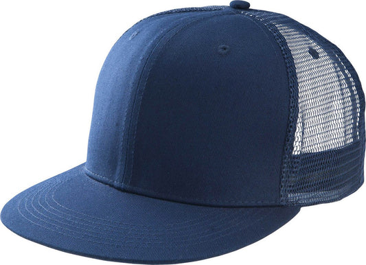 TRUCKER FLAT PEAK CAP - 6 PANELS - Navy - Main