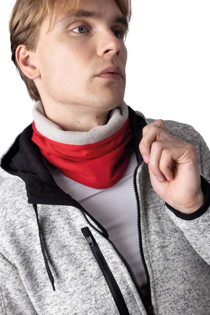 FLEECE-LINED NECKWARMER - Black/Black - Model