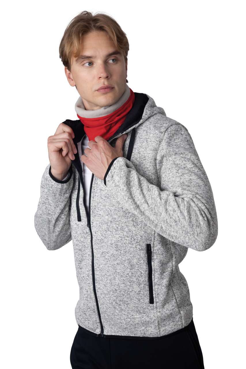 FLEECE-LINED NECKWARMER - Navy/Slate Grey - Additional