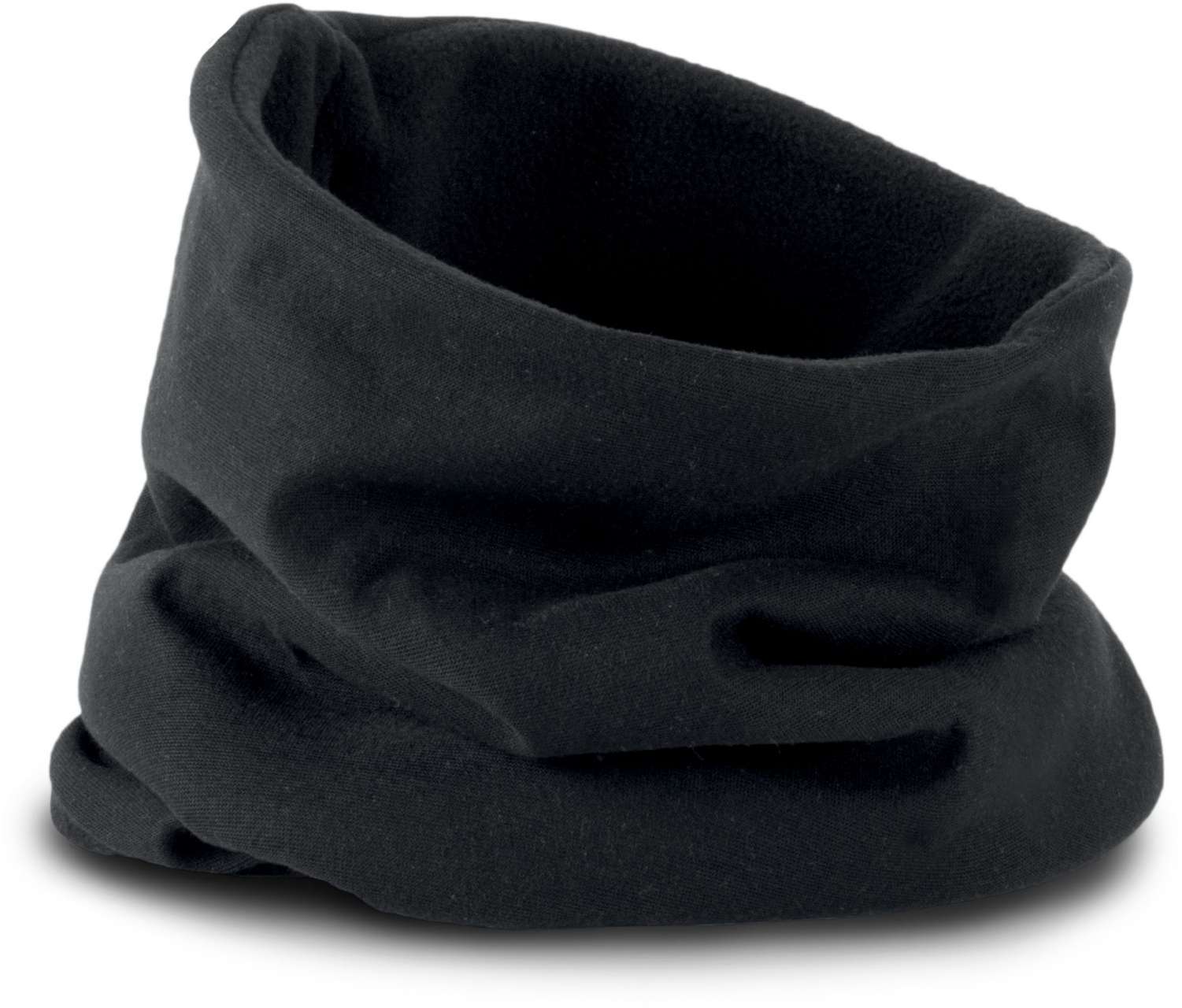 FLEECE-LINED NECKWARMER - Black/Black - Additional