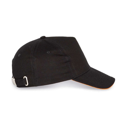 SANDWICH PEAK CAP - 5 PANELS - Black/Orange - Additional