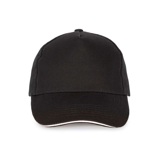 SANDWICH PEAK CAP - 5 PANELS - Black/White - Main