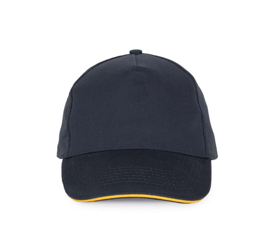 SANDWICH PEAK CAP - 5 PANELS - Navy/Yellow - Main