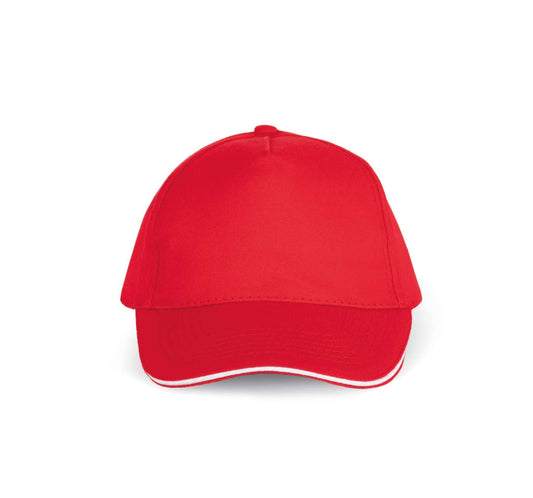 SANDWICH PEAK CAP - 5 PANELS - Red/White - Main