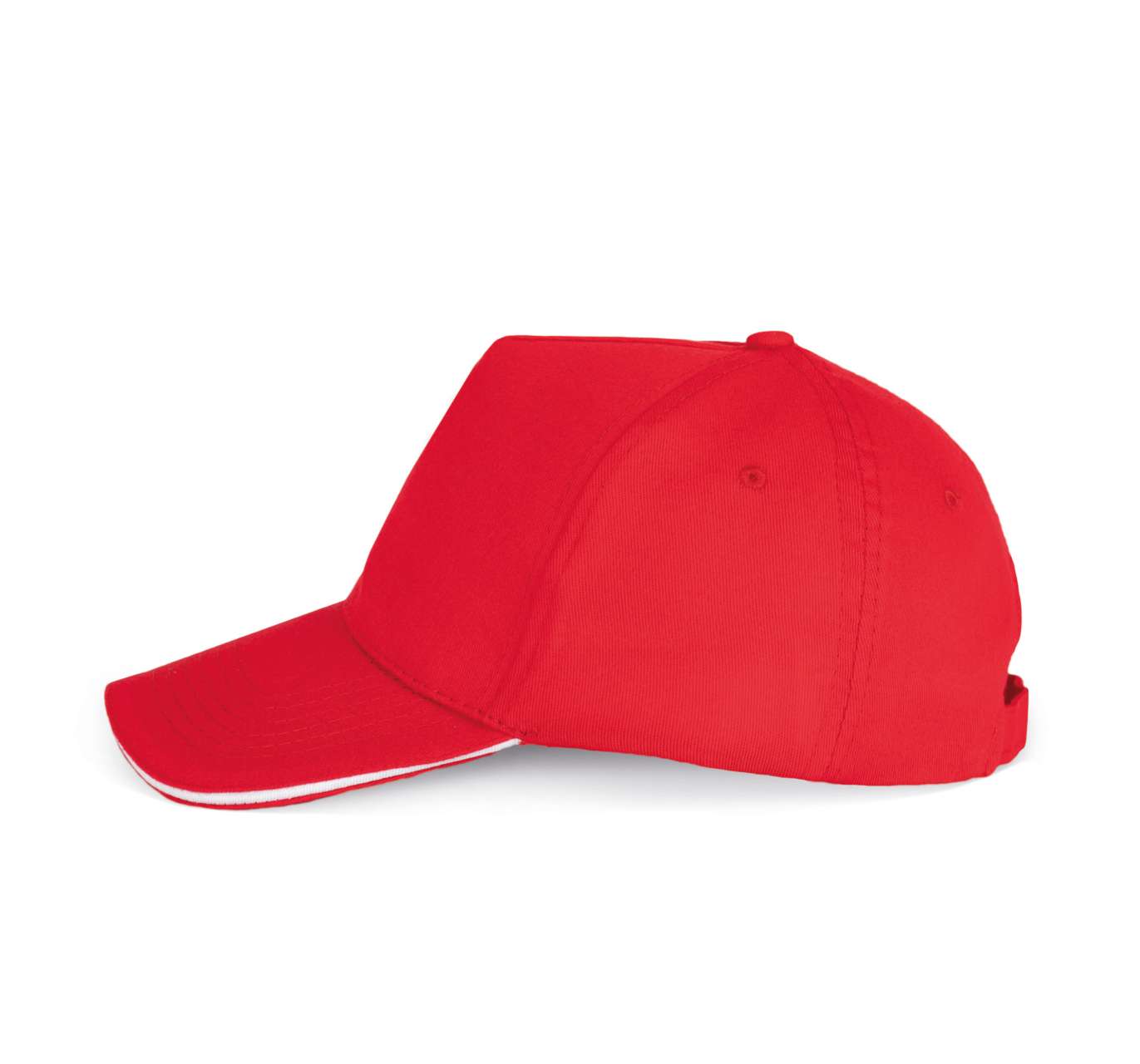 SANDWICH PEAK CAP - 5 PANELS - Red/White - Additional