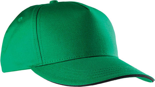 SANDWICH PEAK CAP - 5 PANELS - Kelly Green/Black - Main