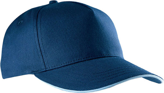 SANDWICH PEAK CAP - 5 PANELS - Navy/Sky Blue - Main