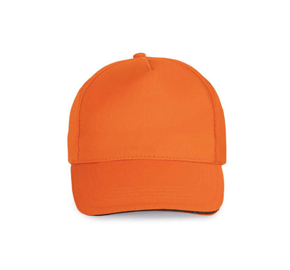 SANDWICH PEAK CAP - 5 PANELS - Orange/Dark Grey - Main