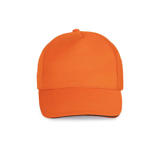 SANDWICH PEAK CAP - 5 PANELS - Orange/Dark Grey - Main