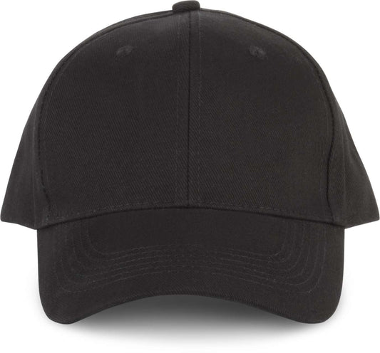6 PANELS ORGANIC COTTON CAP - Black - colorimageurl